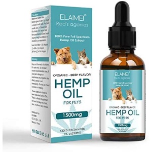AIQIUSHA Dog Hemp Oil-Help Pets Relieve Stress,Separation Anxiety,Supports Hip, Joint Health, Anti Inflammatory
