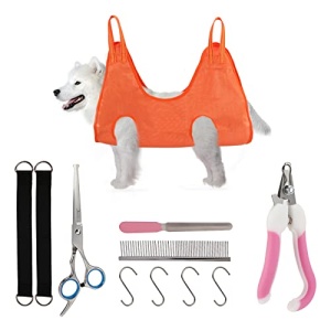 11 in 1 Pet Grooming Hammock Set for Cats & Dogs, Breathable Dog Hammock Restraint Bag for Pet, Dog Sling for Nail Clipping Grooming Bathing Eye and Ear Health Care (size:S)