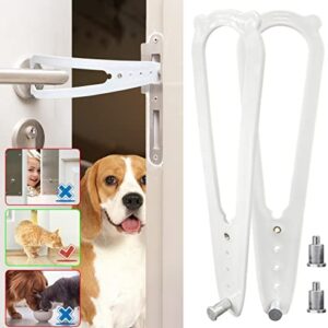 2PCS Cat Door Holder Latch, Cat Door Alternative Installs Fast Flex Latch Strap Let's Cats in and Keeps Dogs Out of Litter & Food No Need for Baby Gate and Pet Door Installs Keep Babaies Safe