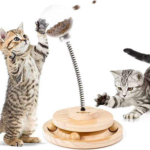Cat Toys, Kelutd Interactive Cat Feeder, Pet Exercise Toys, Cat Toys for Indoor Cats/Kitten as Cat Gifts, Patented Product