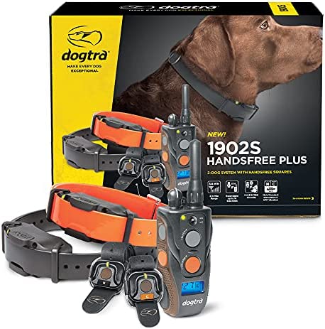 Dogtra HANDSFREE Plus Series Remote Dog Training E-Collar 3/4-Mile Range Rechargeable Waterproof Slim Ergonomic with HANDSFREE Square for Discreet and Precise Control