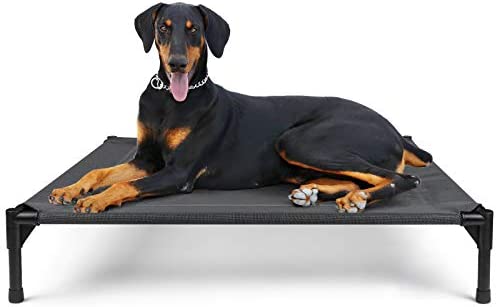 Elevated Dog Bed Raised Dog Bed Dog Cot Outdoor Dog Bed Dog Cots Beds for Large Dogs Cooling Pet Beds Dog Camping Bed 41 Inch Breathable Mesh Durable Frame
