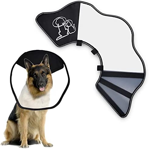 Givemefish Soft Dog Cone Collar, Water-proof Dog Cone Alternative after Surgery, Adjustable Pet Recovery Collar for Anti Biting Licking, Protective Elizabethan Collar for Small Medium Large Dogs and Cats