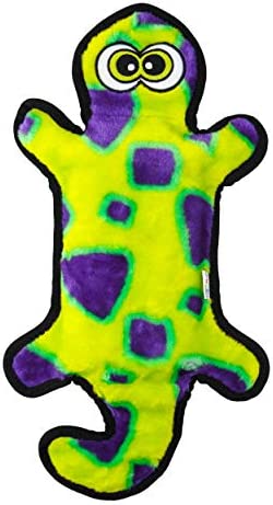 Outward Hound Invincibles Gecko Dog Toy - Stuffingless Squeaky Plush Dog Toy