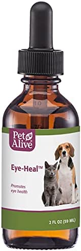 PetAlive Eye-Heal - Natural Herbal Formula Promotes Eye Health in Cats and Dogs - Soothes and Cleanses The Eyes - Supports Removal of Debris - Applies Easily with Cotton Swab - 59 mL