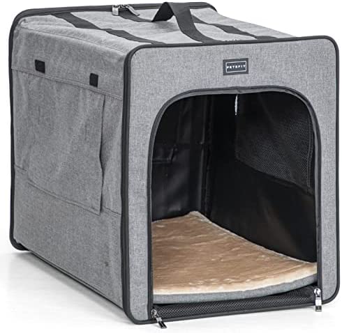 Petsfit Sturdy Wire Frame Soft Pet Crate, Collapsible for Travel