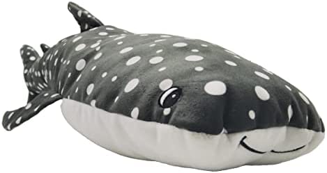 Snuggle Puppy Tender-Tuffs Big Shots - Bubba Whale Shark Large Stuffed Plush Toy with Puncture Resistant Squeaker for Medium and Big Dogs