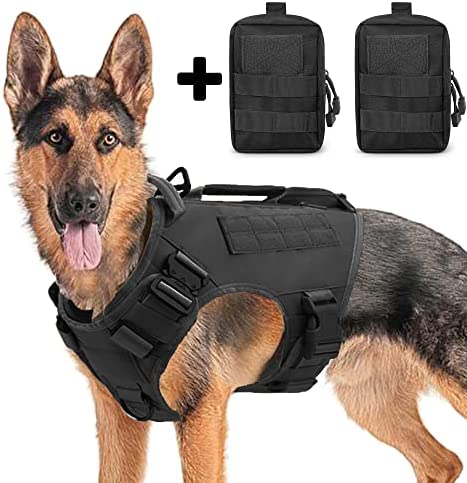 Tactical Dog Backpack Harness for Large Breed Original Design Metal ...
