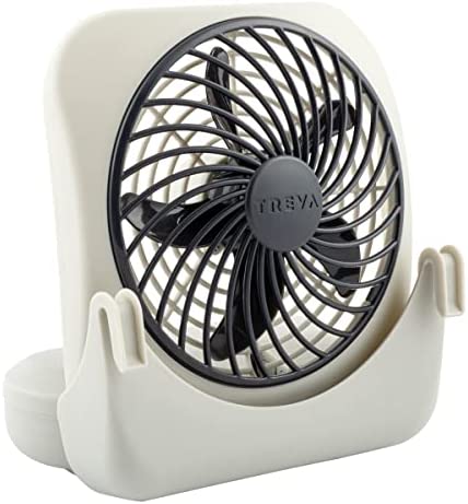 Treva 5-inch Pet Crate Fan for Cooling Dogs and Other Pets. 2 Cooling Speeds, Battery Powered