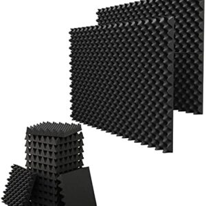 12 Pack 1.5"X12"X12" Sound Proof Egg Crate Foam (Most Soundproofing Design), 3rd-Gen Sound Proofing Foam Padding, Upgraded Acoustic Foam, Sound Proofing Padding for Wall, Sound Panels Made by WVOVW