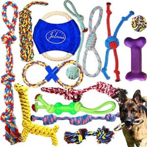 14 Pack -- Jalousie Dog Rope Toys Dog Toy Assortment Puppy Chew Dog Rope Toy Nearly Indestructible Rope Toy Assortment for Medium Large Breeds