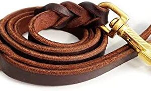 2FT Leash for Dogs,Quality Leather Dog Leashes,2 Feet Leash for Large Dogs and Small Dogs,Training Leash