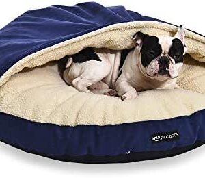 Amazon Basics Cozy Pet Cave Bed with Removable Hood for Dogs or Cats - Small, Medium, Large, X-Large