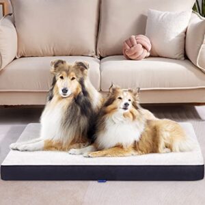 BEDELITE Orthopedic Dog Bed with Removable Washable Cover- Egg Crate Foam Pet Bed Dog Beds for Medium/Large/Extra Large Dogs up to 50 lbs/75lbs/100lbs - Dog Beds & Furniture Memory Foam Dog Bed for Crate