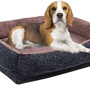 Mfox Egg Crate Foam Dog Bed with High Density Foam Base for Orthopedic Joint Relief - Crate Lounger, Dog Couch or Sofa Pet Bed - Machine Washable Cover, Suitable for 40-100 lbs