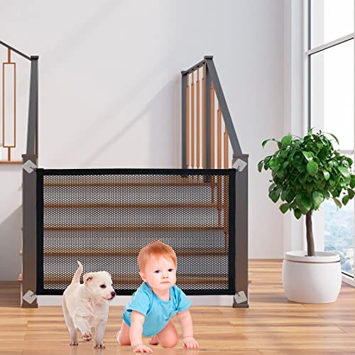 Baby Gate for Stairs, Portable Mesh Dog Gates for The House Easy Install Anywhere, 44''*29'' Dog Gates for Doorways Providing a Safe Enclosure for Pets and Baby to Play and Rest