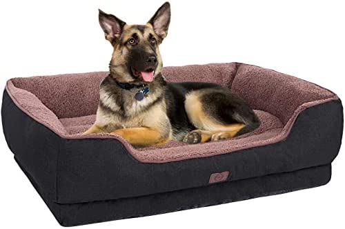 CLOUDZONE Large Dog Bed, Dog Beds for Medium Dogs Machine Washable Rectangle Breathable Dog Sofa with Nonskid Bottom Pet Bed for Medium and Large Dogs or Multiple