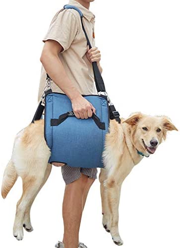 COODEO Dog Carry Sling, Emergency Backpack Pet Legs Support & Rehabilitation Dog Lift Harness for Nail Trimming, Dog Carrier for Senior Dogs Joint Injuries, Arthritis, Up and Down Stairs