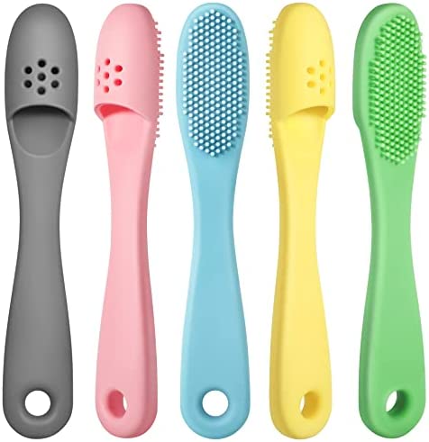 Dog Finger Brush Toothbrush Kit - Ergonomic Design, No Gum Damage, Soft Silicone Easily Clean Teeth Dirt- Suitable for Dental Care for Puppies, Cats and Small Pets (5)