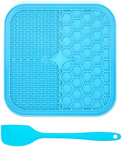 Dog Licking Pad Mat,Slow Feeder for Dog with Suction Cups,BPA-Free Food Grade Silicone Mat for Fun, Anxiety, & Boredom Relief. 8.3" Large Dog Lick Mat for Easy Grooming and Slow Feeding