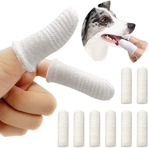 Dog Toothbrush Cat Toothbrush Fingers Toothbrushs for Dog Cat 8 Pack Dog Tooth Brushing Kit Teeth Cleaning, Suitable for Small Pets, Cat and Dog Dental Care, 1 Set for 2 Fingers, Includes 4 Sets
