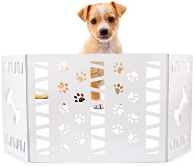 Free Standing Pet Gate | Pet Gate for Small Dogs | Free Standing Dog Gate for Stairs | Freestanding Dog Gates for Doorways | Freestanding Pet Gates for Dogs | Width 23.5-47 inch | Height 18.75 inch