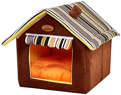GPPZM Soft Indoor Pet Dog House Removable Cover Mat Dog House Beds for Small Medium Dogs Cats Puppy Kennel Pet Tent (Size : 35cm)
