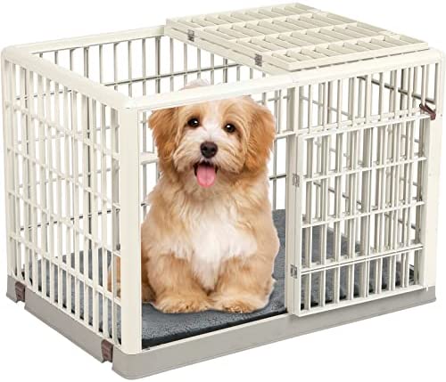 Heavy Duty Dog Crate, Escape Proof Washable Waterproof Folding Dog Cage Kennel with Wheels,Extra Large Crate Indoor for Large Medium Dogs