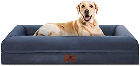 Hygge Hush 100% Waterproof Dog Bed, Washable Dog Bed with Removable Cover and Bolster, Orthopedic Dog Bed with Nonskid Bottom