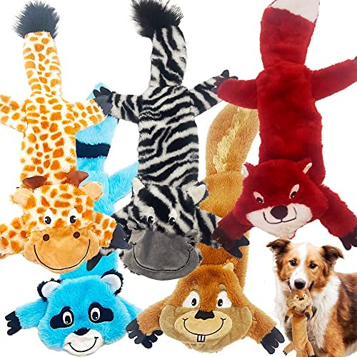 Jalousie Multipack Stuffingless Dog Squeaky Toys Dog Toy Dog with Durable Liner No Stuffing Dog Toy - Dog Toys for Pets Dogs for Small Medium Large Dogs