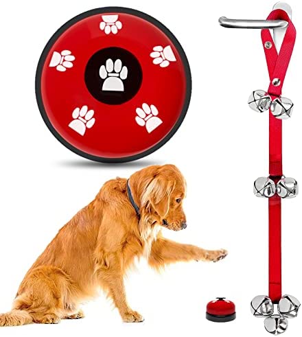 LCCKDD 2 Pack Dog Bells, Dog Potty Bell and Dog Door Bell Potty Train Dog Bell for Door Potty Training Bells for Dogs to Ring to Go Outside Dog Doorbell Jingle Bells for Door Knob Puppy Bell