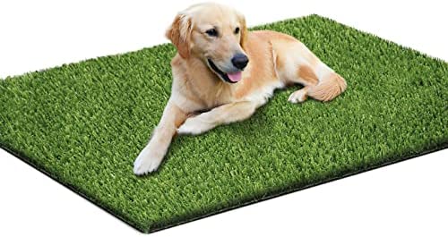 Loytryal 39.4 x 31.5 Inches Fake Grass Pee for Dogs Artificial Grass Rug Turf for Puppy Potty Training Washable Grass Mat Pee Grass for Dog Potty Tray