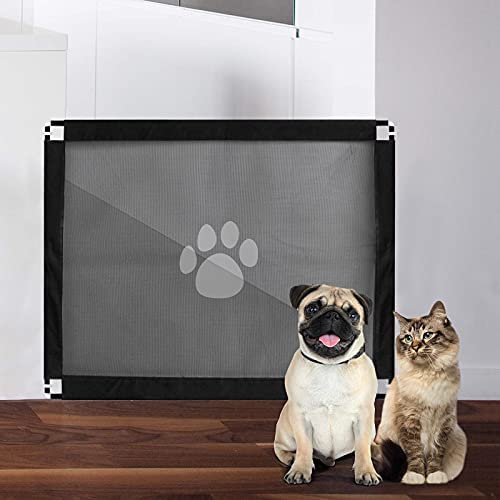 Magic Pet Gate 39.3" x 31.5" Safety Dog Cat Mesh Gate Portable Puppy Screen Barriers for Stairs, Doorways, Hallways