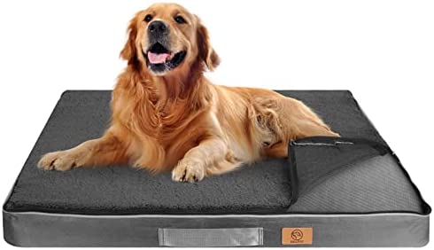 Orthopedic Dog Bed for Large Medium Dogs, Waterproof Dog Ded with Removable Cover & Non-Slip Bottom,Large Washable Dog Bed for Large Medium Dogs