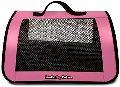 Perfect Petzzz Tote for Lifelike Stuffed Interactive Pet Dogs and Cats, Nylon and Mesh Toy Carrier for Pet Animals, Zippered Carrying Case Accessory (Pink)