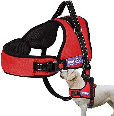 PetLove Dog Harness, Adjustable Soft Leash Padded No Pull Dog Harness for Small Medium Large Dogs
