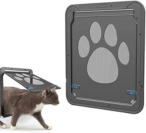 Rooroopet Pet Screen Door,Inside Door Flap Sliding Screen Dogs Door with Magnetic Self Flap & Automatic Lockable,Sturdy Screen Gate for Small/Medium Dogs and Cats