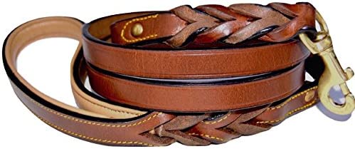 Soft Touch Collars - Leather Braided Dog Leash