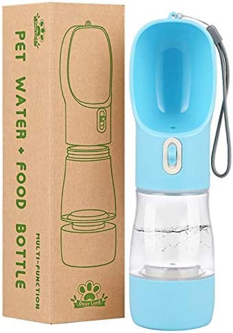 Water Bottle for Dogs, Pet Water Dispenser Feeder Portable 2-in-1 Dog Travel Water Bottle with Bowl, Water Bottle for Walking Hiking Outdoor