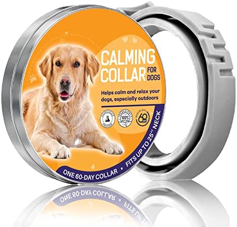 YiXiEr Dog Calming Collar – 25 Inches Adjustable Calming Collar for Dogs - 100% Natural and Safe Calming Collar - Waterproof Dog Calming Pheromone - Anti-Anxiety Relief