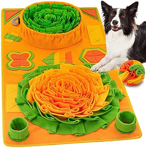 Snuffle Mat,Feeding Mat for Dogs,Sniff Mat Interactive Dog Puzzle Toys,Encourages Natural Foraging Skills,Great for Stress Release for Medium Large Dogs
