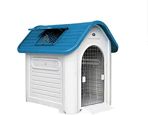 BAa Waterproof Dog House Outdoor Dog House Puppy Shelter Kennel with Air Vents and Elevated Floor Dog Log Cabin Plastic Durable Dog Crates for Small Midium Large Dogs