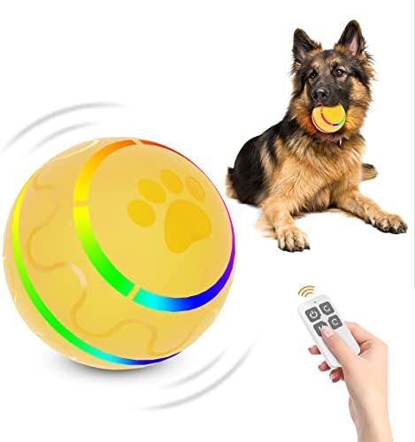 CUXMUX Remote Control Dog Balls, Peppy Pet Ball for Dogs, Aggressive Chewers Toy, Automatic Interactive Rolling & Shaking Pet Gifts