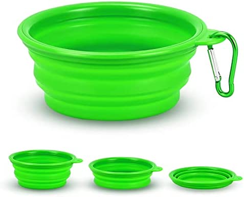 Collapsible Dog Bowl,Portable Travel Dog Bowl with Carabiner,Foldable Pet Dog Feeding Watering Cup Dish,Dog Water Food Bowl for Traveling,Walking,Outdoors