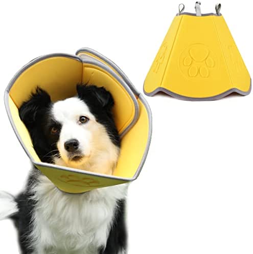 Dog Cone Collar Dog Cone Collar for Post-Operative pet Recovery Adjustable Cone Collar Protective Collar for Wound Healing Suitable for Small and Large Dogs