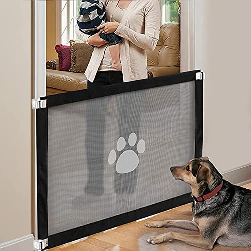 Dog gate, Stair gate, Baby Isolation gate, pet Gates Dog Fence Thickened Metal Tube Fixing Suitable for Medium Sized Canine pet Baby Isolation Gates (31.5*39.4in) Multipurpose Stairs,Kitchens…