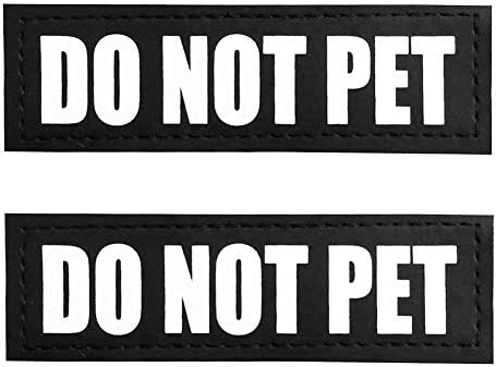 FAIRWIN Do Not Pet Dog Patches, Reflective Removable Dog Tags for Service Vest Dog Harness