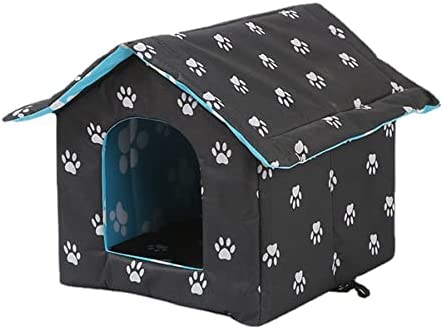 FARMRIDGE Square Stray Dog House Winter Outdoor Waterproof Dogs and Cats House Detachable Indoor pet Tent Washable House for Dogs and Cats with Warm Pad