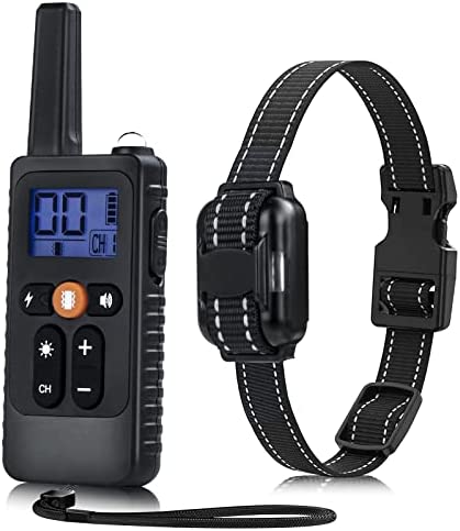Fuxopo Dog Shock Collar, Dog Training Collar with Remote 1600FT, Shock Collar for Large Medium Small Dogs, Waterproof Rechargeable Dog Collar with Beep, Vibration, Shock, Light and Keypad Lock Mode