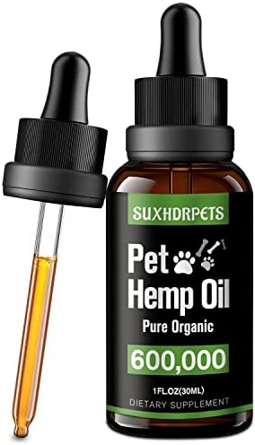 Hemp Oil for Dogs and Cats - Organically Grown - Made in USA - Helps with Anxiety, Hip & Joint, Pain, Arthritis, and Stress - with Omega Complex